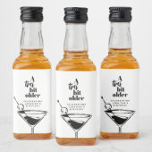 A Tini Bit Older Modern White Martini Birthday  リキュールボトルラベル (ボトル)