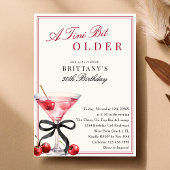 A Tini Bit Older Old Money Cherry Martini Birthday 招待状