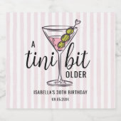 A Tini Bit Older Pink Martini Birthday リキュールボトルラベル (シングルラベル)