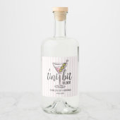 A Tini Bit Older Pink Martini Birthday リキュールボトルラベル (正面)