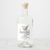 A Tini Bit Older Pink Martini Cocktail Birthday リキュールボトルラベル (正面)