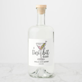 A Tini Bit Older Pink Martini Cocktail Birthday リキュールボトルラベル