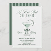 A Tini Bit Older Sage 30th Martini Birthday 招待状 (正面/裏面)