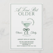 A Tini Bit Older Sage 30th Martini Birthday 招待状 (正面)