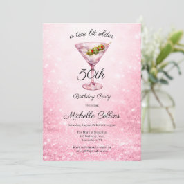 A Tini Bit Older Women’s 50th Birthday Party  招待状