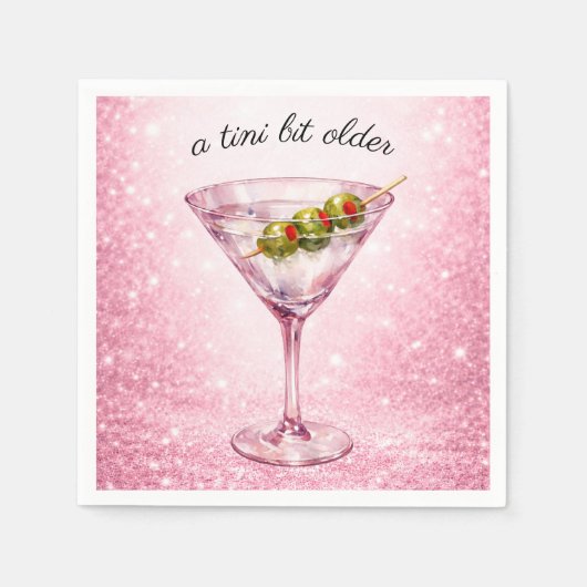 A Tini Bit Older Women’s Birthday Party スタンダードカクテルナプキン (正面)