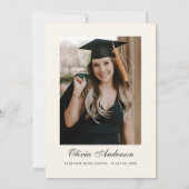 A Tini Bit Smarter Black White Graduation 招待状 (裏面)