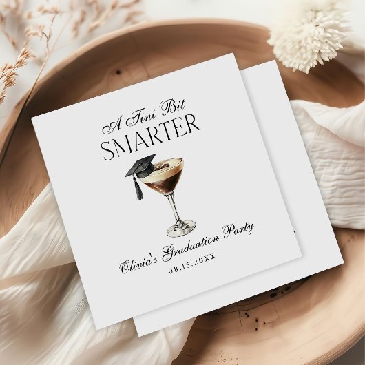 A Tini Bit Smarter Espresso Martini Graduation スタンダードカクテルナプキン