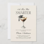 A Tini Bit Smarter Espresso Martini Graduation 招待状 (正面)