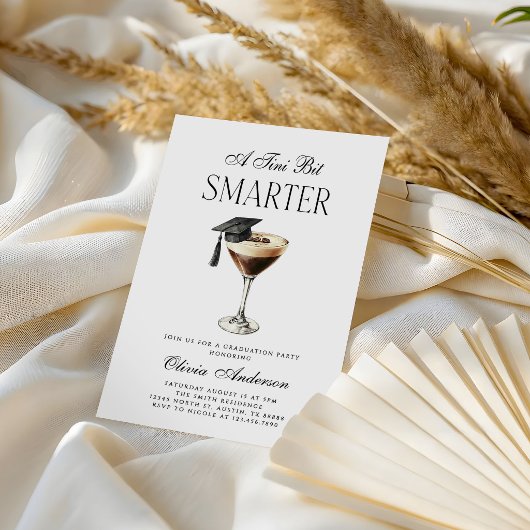 A Tini Bit Smarter Espresso Martini Graduation 招待状