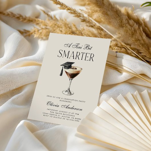 A Tini Bit Smarter Espresso Martini Graduation 招待状