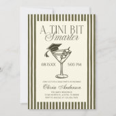 A Tini Bit Smarter Green Stripes Graduation 招待状 (正面)