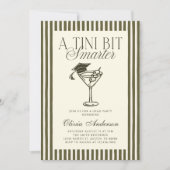 A Tini Bit Smarter Green Stripes Graduation 招待状 (正面)