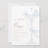 A Tini One 現代的な海岸のベビーシャワー 招待状 (正面)
