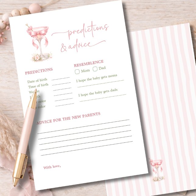 A Tini One Baby Shower Predictions & Advice Game (クリエイターアップロード済み)