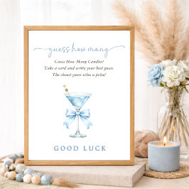 A Tini One Blue Baby Shower Game Guess How Many ポスター