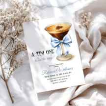 A Tini One Blue Bow Espresso Martiniベビーブシャワー