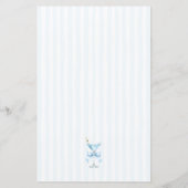 A Tini One Blue Bow Wishes For Baby Advice Card (裏面)