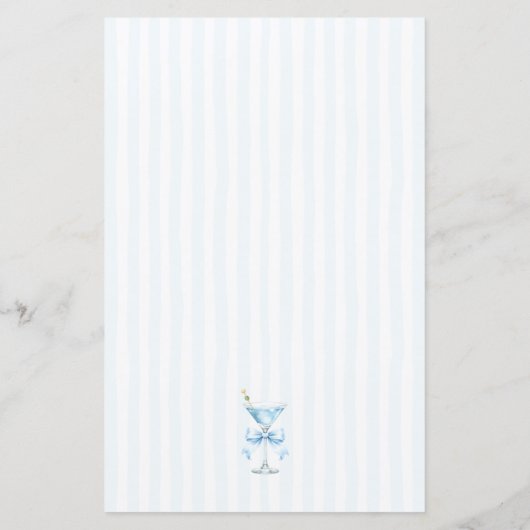 A Tini One Blue Bow Wishes For Baby Advice Card (裏面)