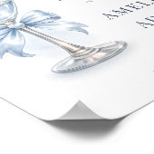 A Tini One Blue Boy Baby Shower Shower Welcome ポスター (角)