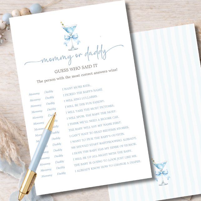 A Tini One Blue Mommy or Daddy Guess Who Said It (クリエイターアップロード済み)