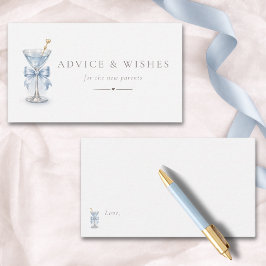 A Tini One Boy Baby Shower Advice For Parents Mom エンクロージャーカード