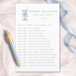 A Tini One Boy Mommy or Daddy Guess Who Said It