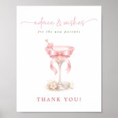 A Tini One Coquette Baby Shower Advice & Wishes ポスター (正面)
