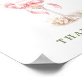 A Tini One Coquette Pink Baby Shower Diaper Raffle ポスター (角)