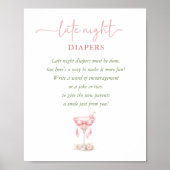 A TIni One Elegant Baby Shower Late Night Diapers ポスター (正面)