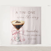 A tini One Espresso Martini Baby Shower Backdrop タペストリー (正面)