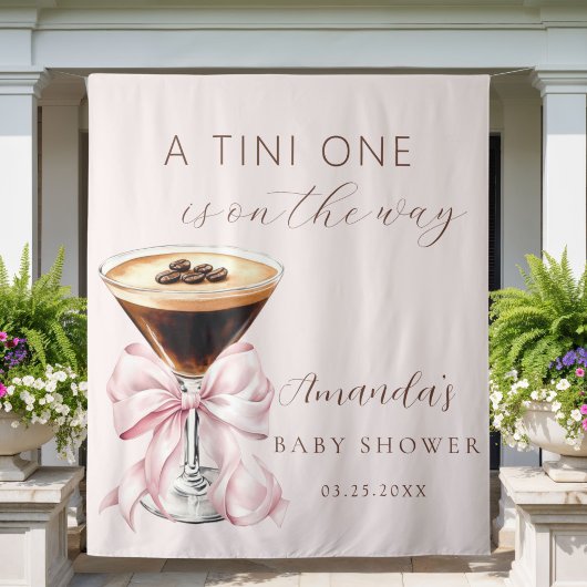 A tini One Espresso Martini Baby Shower Backdrop タペストリー