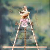 A Tini One Espresso Martini Pink Bow Baby Shower アクリルサイン (ニュートラル)
