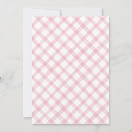 A Tini One Espresso Martini Pink Bow Baby Shower 招待状 (裏面)