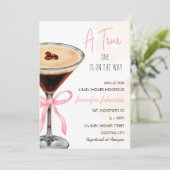 A Tini One Expressiso Martini Baby Shower 招待状 (スタンド正面)