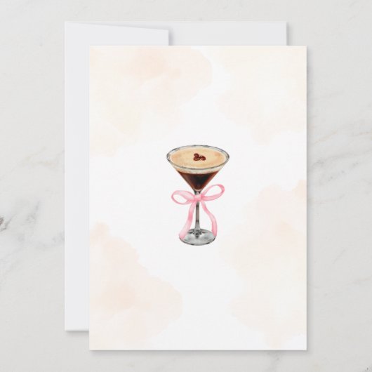 A Tini One Expressiso Martini Baby Shower 招待状 (裏面)