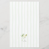 A Tini One Green Bow Wishes For Baby Advice Card (裏面)