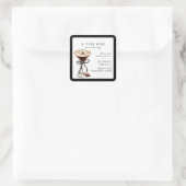 A Tini One Is on the Way Baby Shower スクエアシール (バッグ)