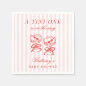 A Tini One Is On The Way Baby Shower スタンダードカクテルナプキン (正面)