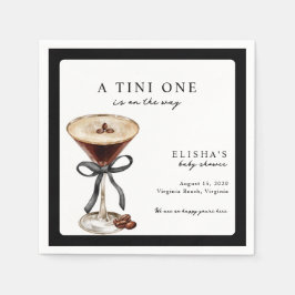 A Tini One Is on the Way Baby Shower  スタンダードカクテルナプキン