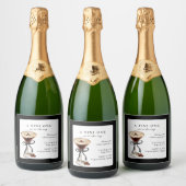 A Tini One Is on the Way Baby Shower スパークリングワインラベル (ボトル)