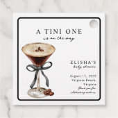 A Tini One Is on the Way Baby Shower  フェイバータグ (裏面)