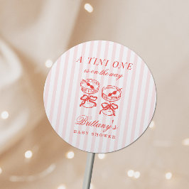 A Tini One Is On The Way Baby Shower ラウンドシール