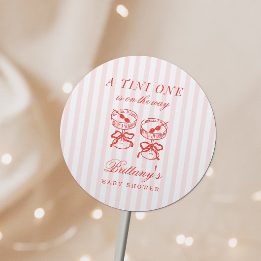 A Tini One Is On The Way Baby Shower ラウンドシール