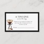 A Tini One is on the Way Baby Shower Enclosure  エンクロージャーカード (正面)