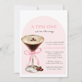 A Tini One Is on the way Girl Baby Shower 招待状