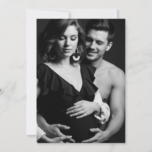 A Tini One Is on the Way Photo Couples Shower  招待状 (裏面)