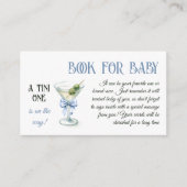 A Tini One Martini Blue Bow Book For Baby Shower エンクロージャーカード (正面)