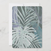 A Tini One Martini Blue Ribbon男の子の赤ちゃんシャワー 招待状 (裏面)