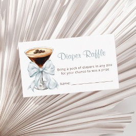A Tini One Martini Diaper Raffle Baby Shower エンクロージャーカード